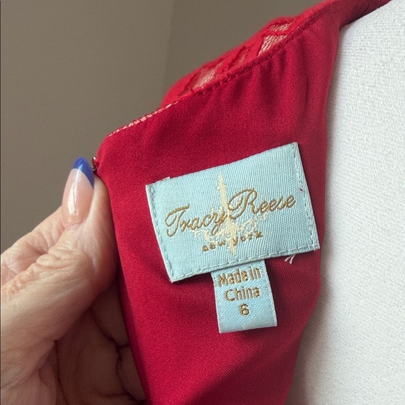 Tracy Reese One Shoulder Red Floral Dress - Picture 4 of 5